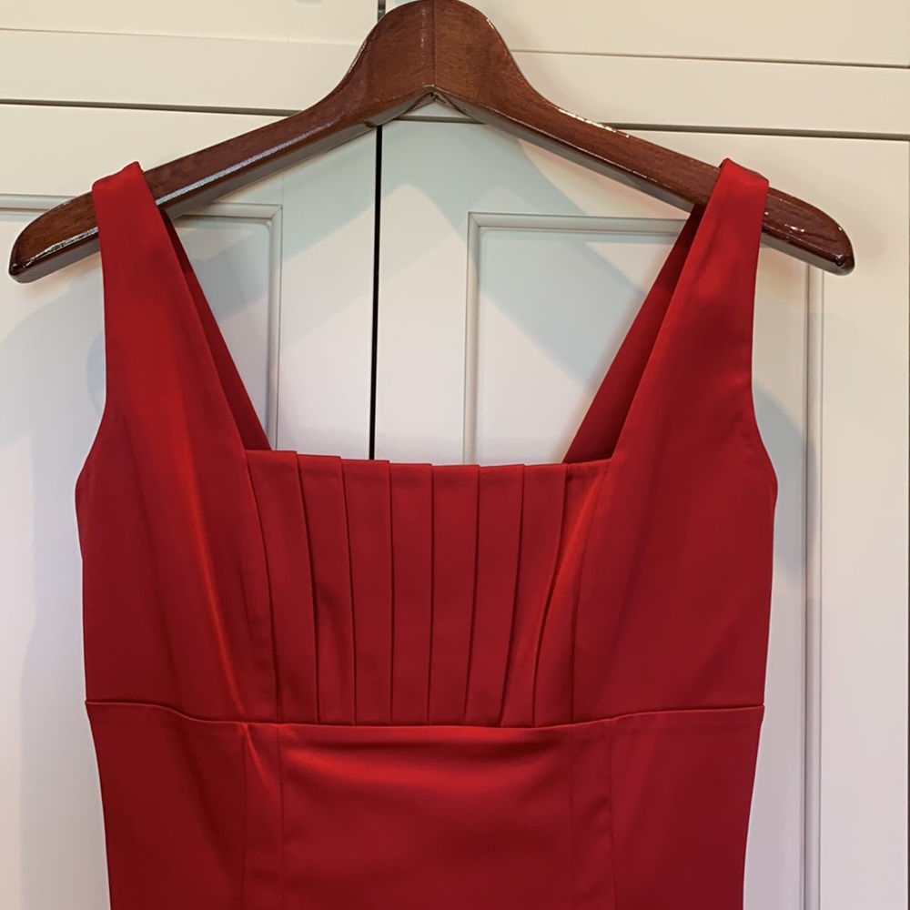 Calvin Klein Red Satin Cocktail Dress